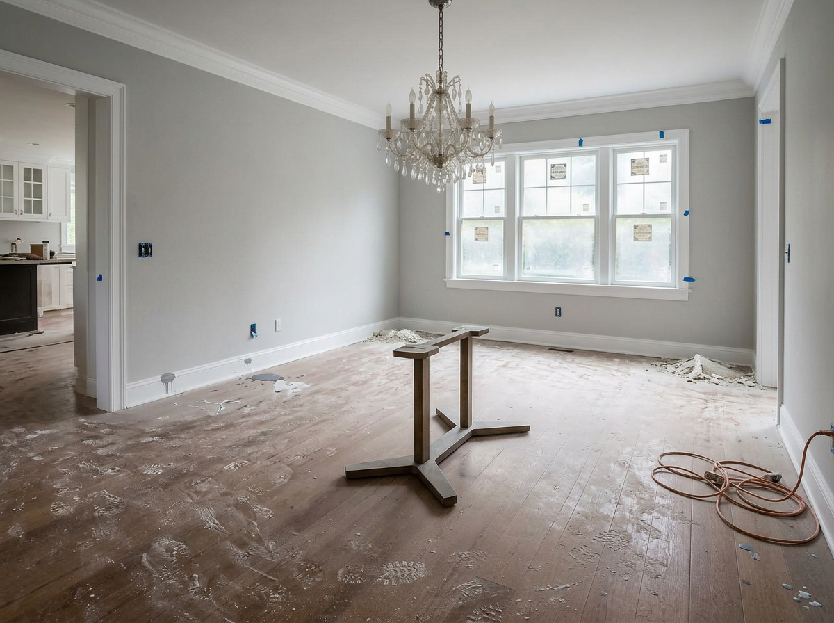 Dining room deep clean and refresh — before